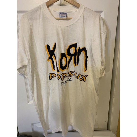 2002 Vintage Korn‎ Concert T Shirt Sz XL POP SUX TOUR! - DISTURBED White … - Picture 3 of 9